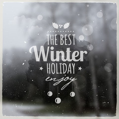 Creative graphic message for winter design