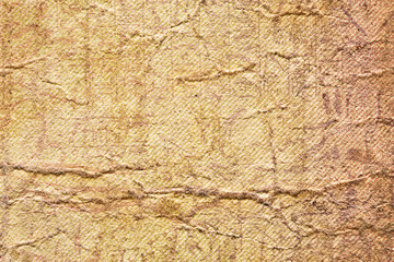 yellow crumpled paper texture used with protective elements of m