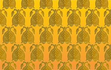 Fototapeta premium Thai vintage seamless pattern vector abstract background