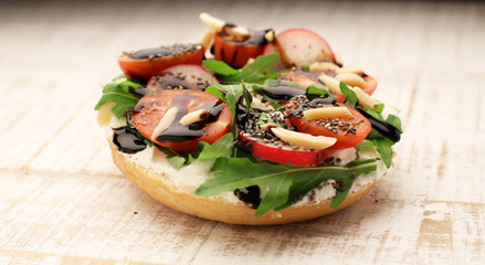 wholegrain cheese bagel 