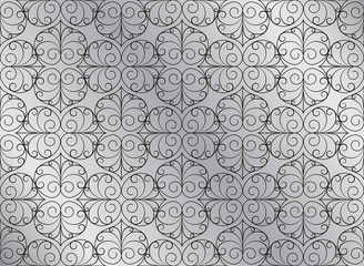 Black and white Thai vintage seamless pattern vector abstract background