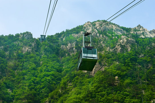 aerial ropeway of Seorak-san National Park, South korea