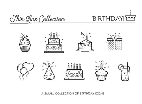 birthday icon collection