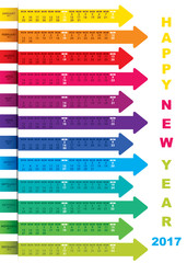 creative new year 2017 calendar design