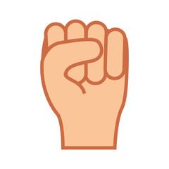 fist hand gesture icon image vector illustration design 