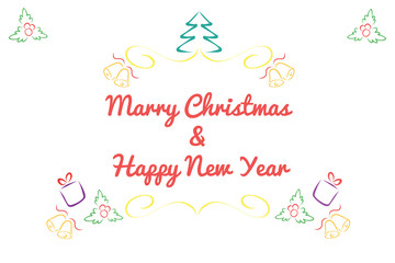 Christmas card concept by Have many color and white background