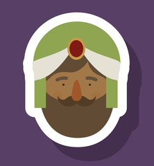 Wiseman cartoon icon. Holy night family christmas and betlehem theme. Colorful design. Vector illustration