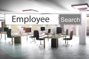 websearch new grey search button employee 3D Illustration