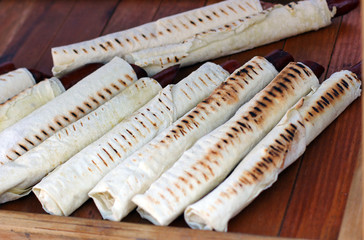 Tortilla hot dog sausage rolls