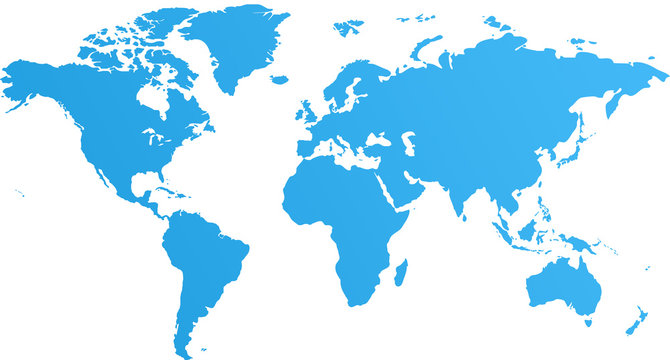 Fototapeta similar world map blank for infographic isolated on white background