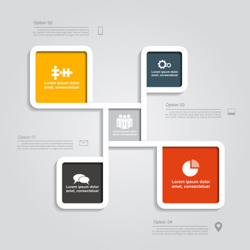 Infographic design with elements and icons. Vector illustration
