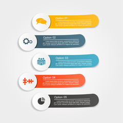 Infographic design with elements and icons. Vector illustration