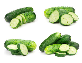 Cucumber isolated on white