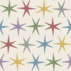 Bunte Sterne auf Beige