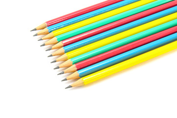Pencils isolated on white background