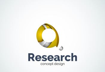 Magnifying glass logo template