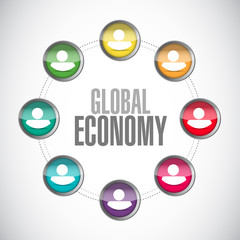 global economy people network sign concept