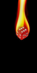 Dice on Fire.