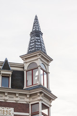 Traditional view of buildings roofs in Holland