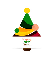 Colorful Christmas abstract banner design with bubbles