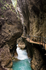 Walkway through the Leutasch Gorge