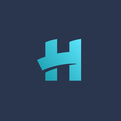 Letter H logo icon design template elements