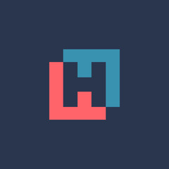 Obraz premium Letter H logo icon design template elements