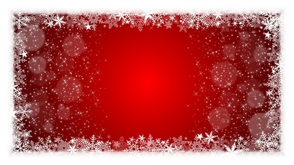 Carte de voeux 16/9 Fond rouge &eacute;toil&eacute;