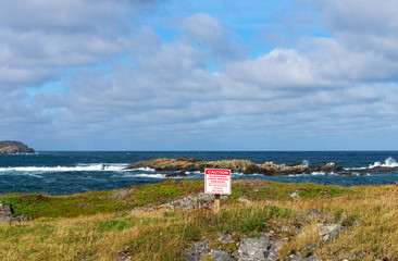 Rugged sea shore near Elliston in Newfoundland.