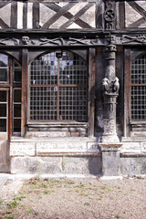 Fototapeta na wymiar historic carvings at french ossuary
