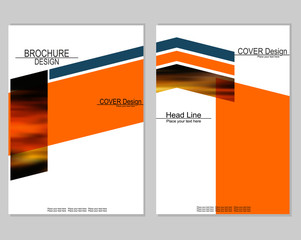 Vector brochure cover templates with a blurred effect. EPS10