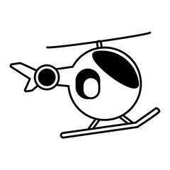 helicopter vehicle flying isolated icon vector illustration design