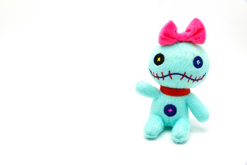 sky screaming doll isolated on white