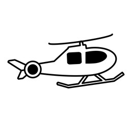 helicopter vehicle flying isolated icon vector illustration design