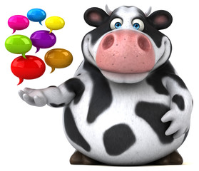 Fun cow - 3D Illustration