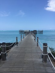 Fototapeta premium Steg Meer Sansibar Tanzania