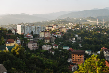 Obraz premium Cityscape Sochi from a height