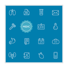Set of Medical Hospital Vector Illustration Elements can be used