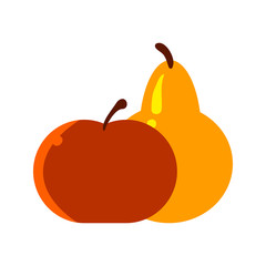 pear and apple flat icon