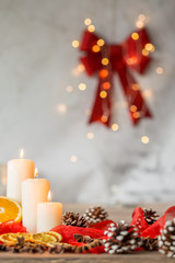 Christmas decoration with candles