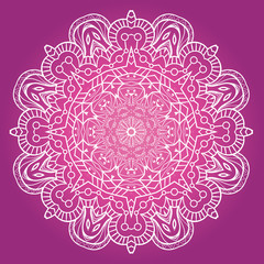 Ethnic Fractal Meditation Mandala Vector