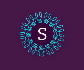 Monogram Design Template with Letter in Vector. Premium Elegant