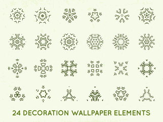 Set of minimal decoration background vintage shapes collection