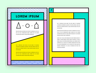 Visual identity in Trendy New Fat Line Style Geometric Design in