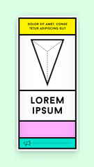 Visual identity in Trendy New Fat Line Style Geometric Design in