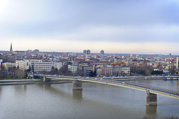 Sava river and bridge in Serbia