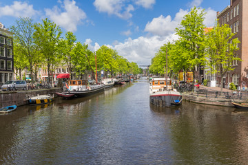 Fototapeta na wymiar Canals of Amsterdam capital city of the Netherlands