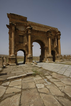 Arch of Trajan in Timgad, Algeria