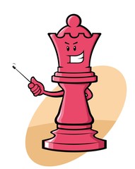 Chess queen cartoon