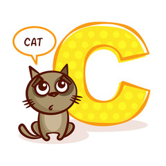 ABC ZOO Alphabet Letter C Cat